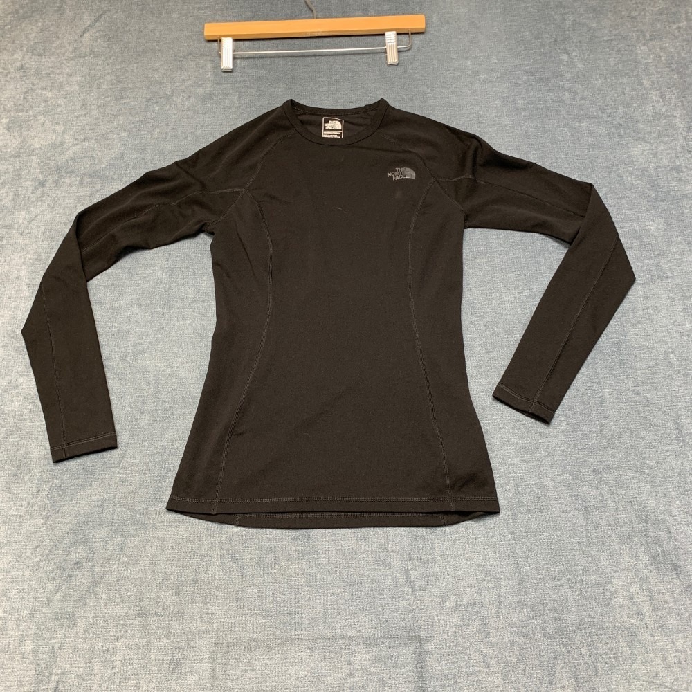 The North Face Flashdry Shirt Womens Small Black Warm Raglan Sleeve Round Neck